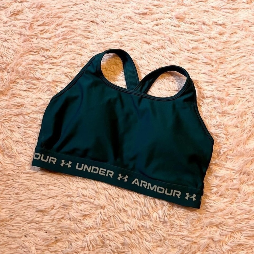 Under Armor Crossback Compression Athletic Workout Sports Bra Womans XXL Fitness